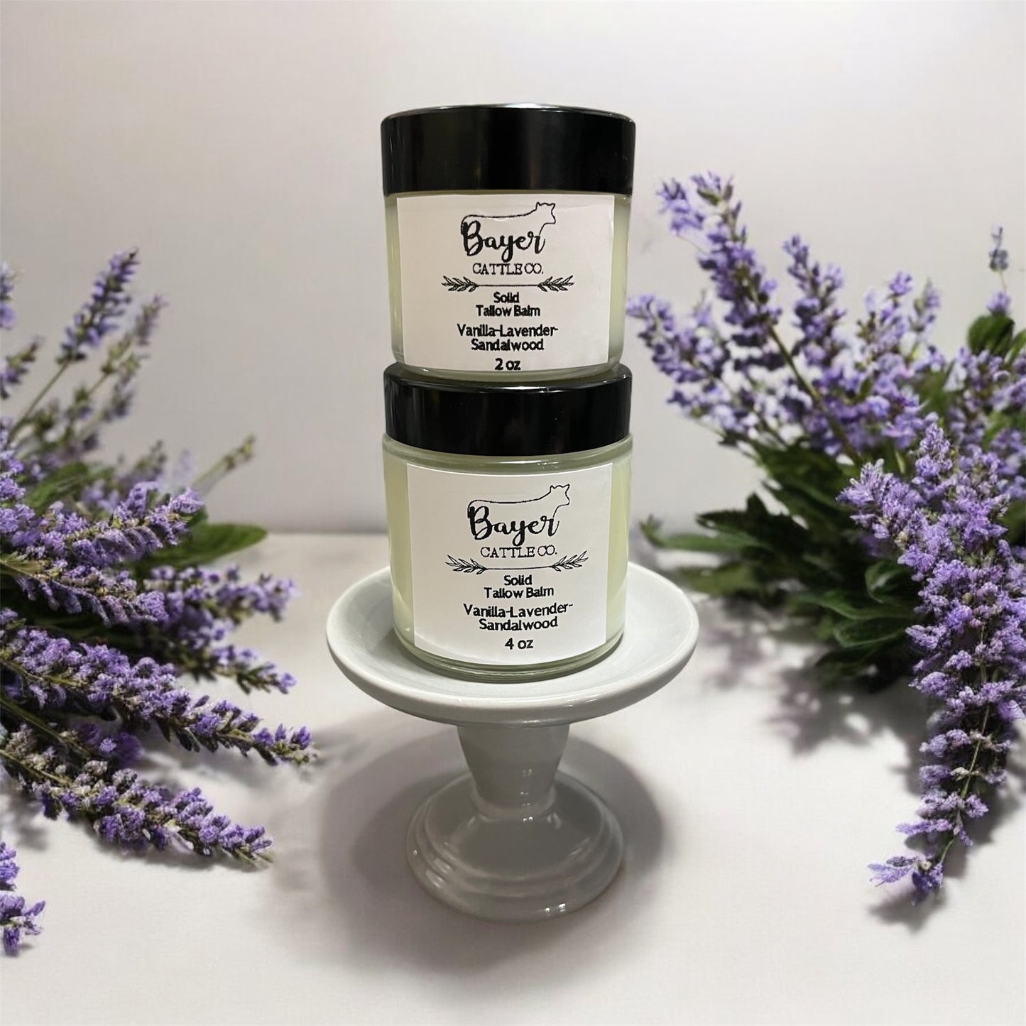 Solid Tallow Balm - Vanilla, Lavender, Sandalwood