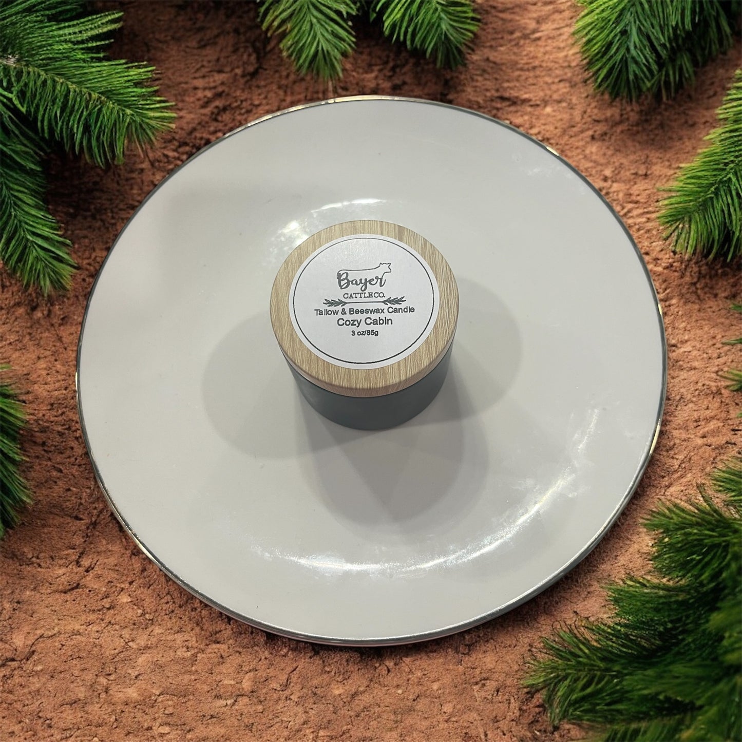 Hand Poured Tallow & Beeswax Candles - Cozy Cabin